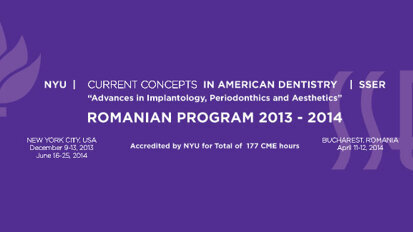 Current Concepts in American Dentistry - SSER 2013 - 2014