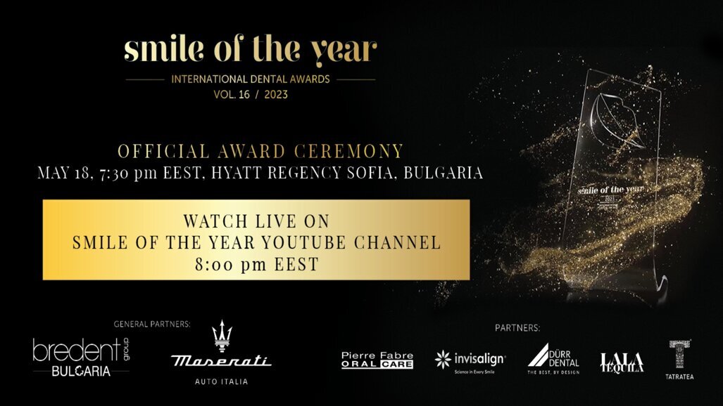 Международните дентални награди Smile of the Year ще бъдат връчени през май в София