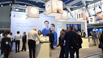 The Dentsply Sirona booth at EAO 2019. (Photograph: Franziska Beier, DTI)