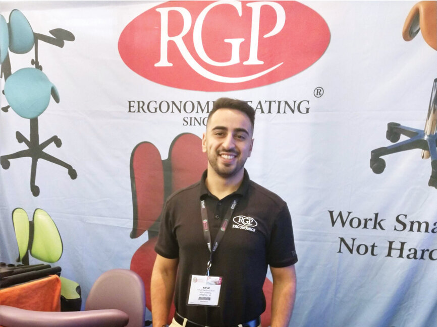 Take a seat at RGP’s booth, and Kyle Valenzuela will help you find the best ergonomic seating for you and your practice.