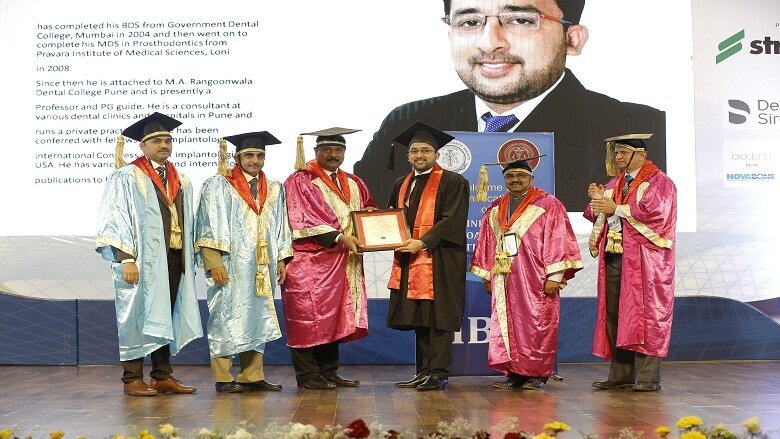 Dr.Murtuza(right centre) confered the Diplomate certificate. Picture IPS