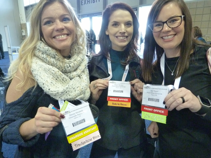 From left, ‘Tradeshow Diva,’ ‘Body by Bacon’ and ‘Somebody.’ (Photo: Robert Selleck/Dental Tribune America)