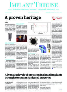 Implant Tribune Middle East & Africa No. 5, 2017