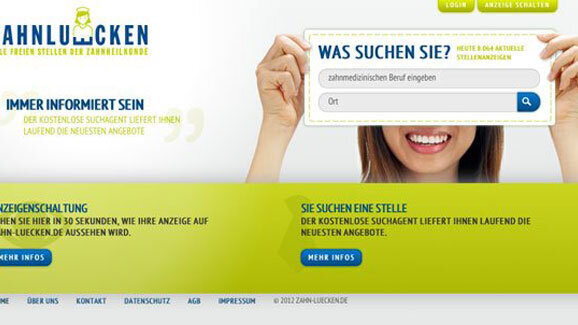 Erstes dentales Stellenportal online