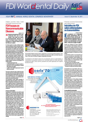 World Dental Daily Mexico City, 14 Sept. 2011 World Dental Daily Mexico City, 14 Sept. 2011