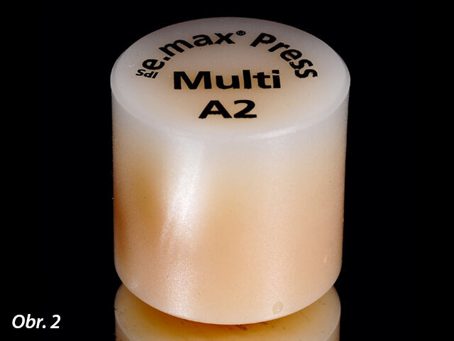 Obr. 2: Ingot IPS e.max® Press Multi v odstínu A2