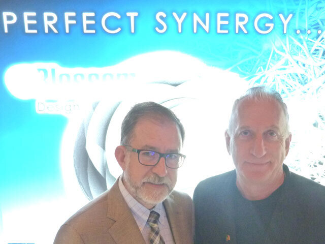 Dr. Nelson Pinto of Concepcion, Chile, left, and AAID Fellow Dr. Robert Miller of Delray Beach, Fla. 