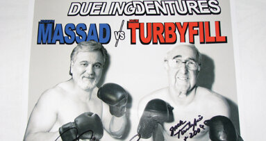 Dueling dentures match at ringside with Joe Massad and Jack Turbyfill