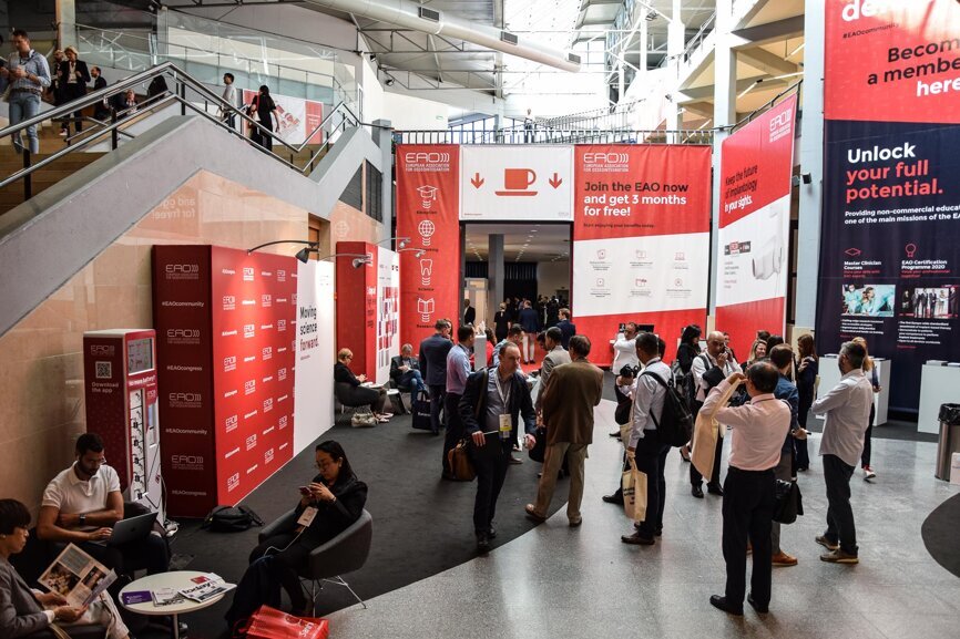 A mix of lectures, hands-on workshops and clinical video sessions are available to attendees of the EAO congress. (Photograph: DTI)