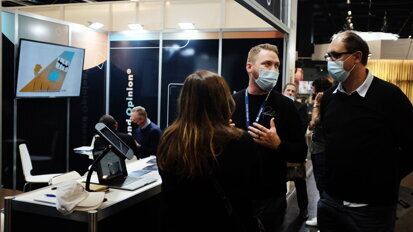 Talking about artificial intelligence in dentistry with US-based Pearl. (Image: Dental Tribune International)