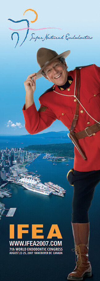 In a print ad published in the August 2007 issue of Endo Tribune, Dr. Fred Weinstein dressed as a Royal Canadian âMountieâ to promote the IFEA meeting, held that year in Vancouver, British Columbia.