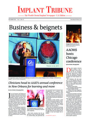 Implant Tribune U.S. No. 11, 2016