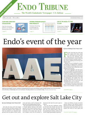 Endo Tribune U.S. No. 1, 2026, AAE Salt Lake City, April 15–18, 2026