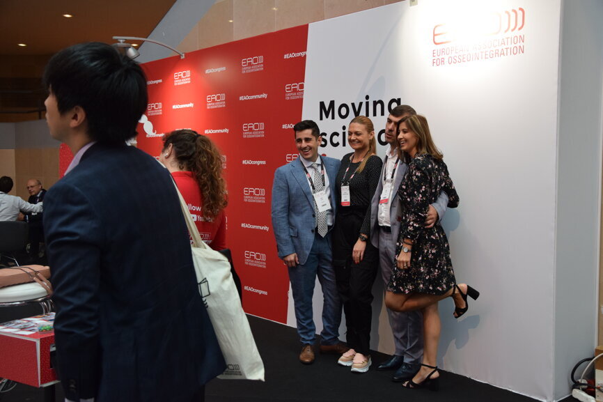 Attendees having their photograph taken at the photo booth. (Photograph: DTI)