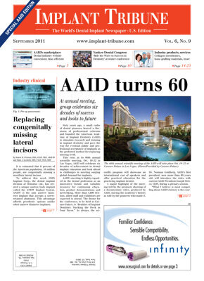 Implant Tribune U.S. No. 9, 2011 Implant Tribune U.S. No. 9, 2011