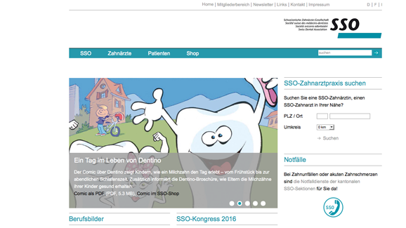 Mit wenigen Klicks zum SSO-Zahnarzt