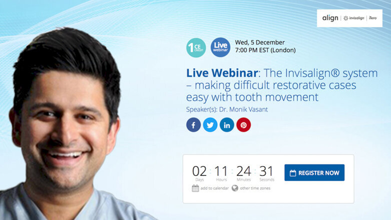 Free webinar to focus on making difficult restorative cases simpler