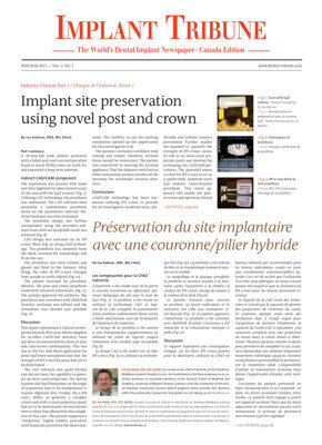 Implant Tribune Canada No. 3, 2015