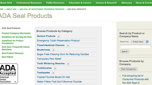 ADA adds Seal of Acceptance area to its website