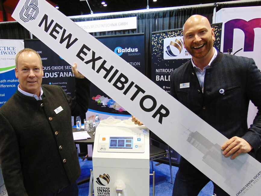 The guys at Baldus Medical are happy to be here at the Midwinter Meeting for the first time. From left: Hans Heydorn and Fabian Baldus. 