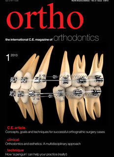 Ortho C.E. (Archived) No. 1, 2013 Ortho C.E. (Archived) No. 1, 2013