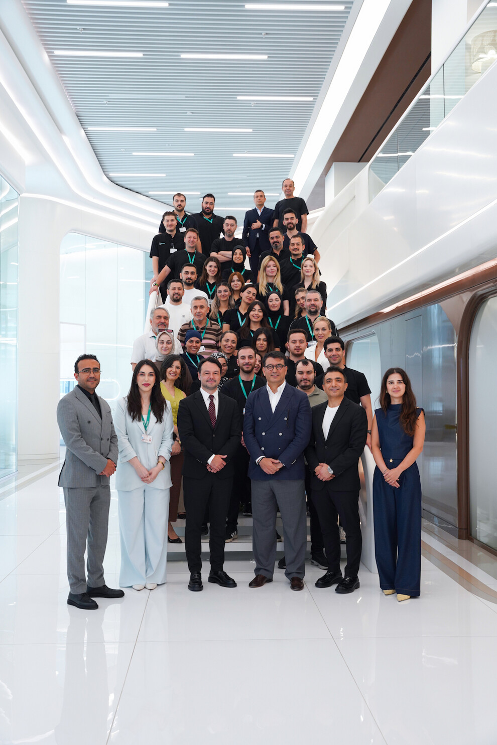Members of Esnan Dental Clinics’ management team and staff gathered at the clinic’s headquarters to mark the Joint Commission International accreditation.