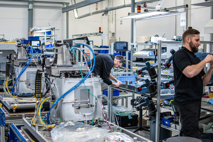 Zirconia blanks, milling machines and digital prosthetics tools are produced at Dentustry One, and a range of machines are assembled. (Image: Amann Girrbach)