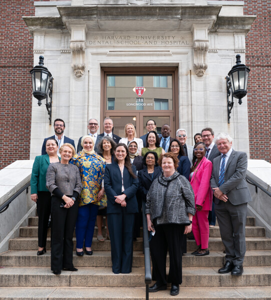 The 18 Delegates of the 2025 ICD Global Oral Health Leadership Institute, representing 13 countries, outside the Harvard School of Dental Medicine during Stakeholders’ Day.