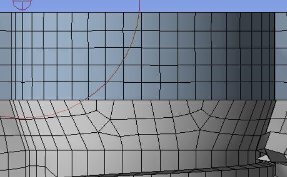 Fig. 6c - Meshing process, mesh of Equator prosthesis.