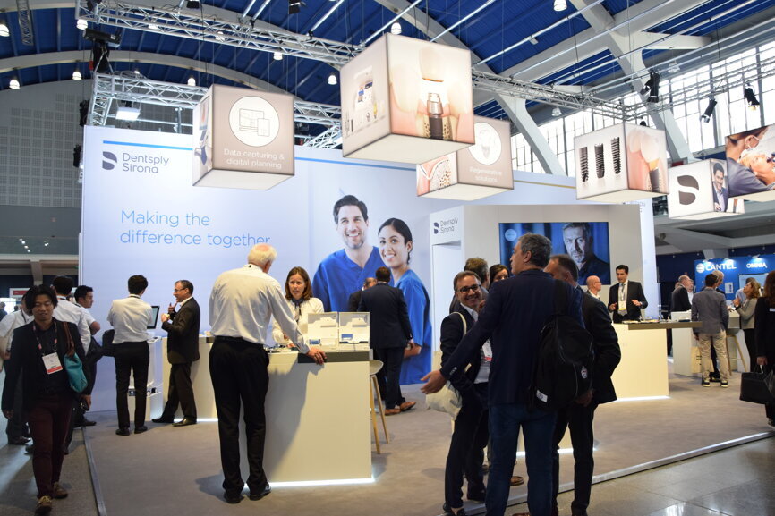 The Dentsply Sirona booth at EAO 2019. (Photograph: Franziska Beier, DTI) 