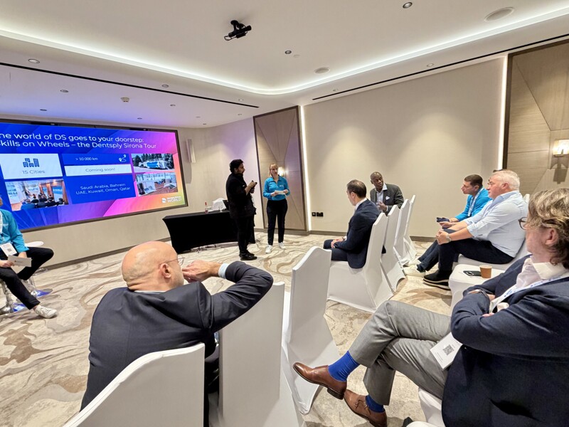 Members of the international dental press at the press conference held during DS World Dubai 2026. (Image: Dental Tribune International)