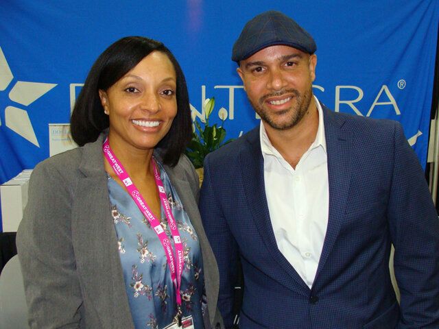 Tricia Conley, left, and Mel Rivera of Dentegra Insurance Co.