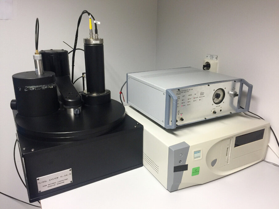 For her research, Dr Therése Geber-Bergstrand used an optically stimulated luminescence reader—a Risø TL/OSL-DA-15 .