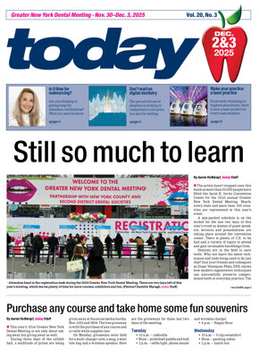 today Greater New York Dental Meeting Dec. 2 & 3, 2025