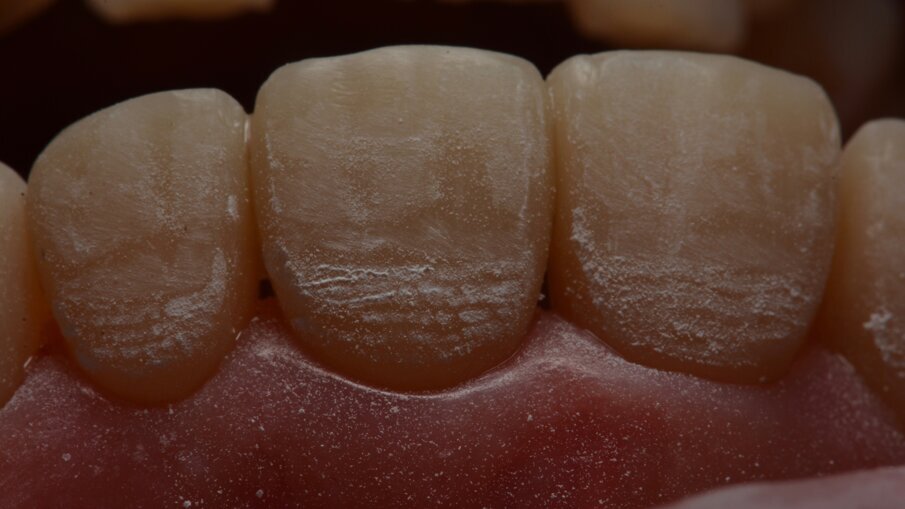 Door zonder waterkoeling te werken zien we duidelijk waar de anatomie is aangebracht.