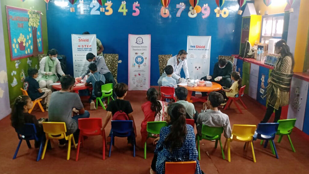 DDC faculty’s oral health awareness visit to SAJ Academy