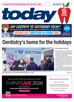 today Greater New York Dental Meeting Nov. 30, 2025