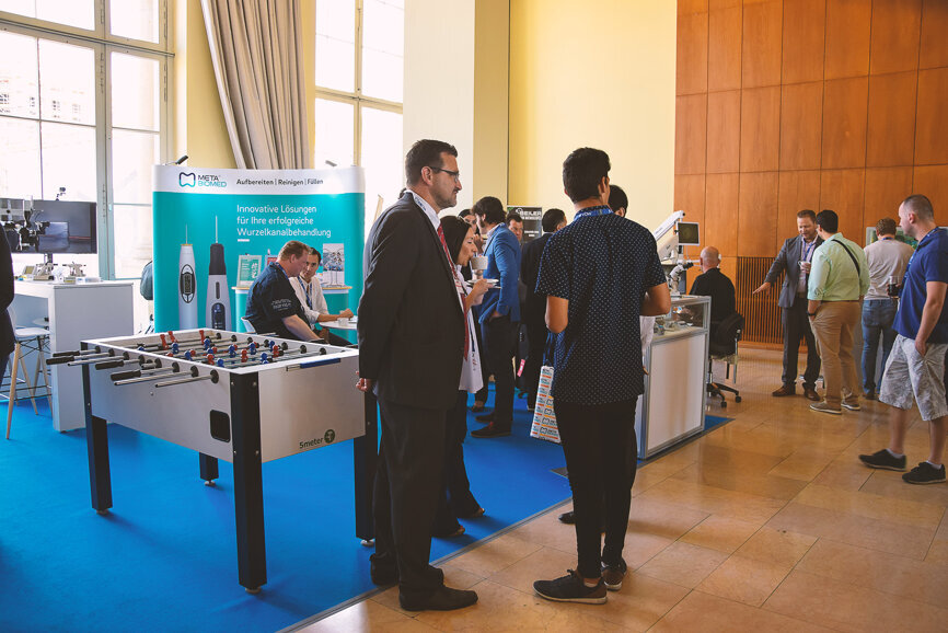 Meta Biomed and Seiler booth.