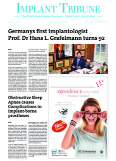 Implant Tribune Middle East & Africa No. 4, 2017