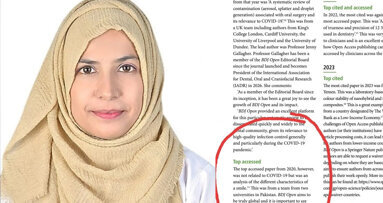 Pakistan’s Dr. Mehvish Khan Honored for Most Cited Dental Study