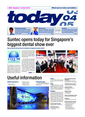 today IDEM Singapore 2014, 4 April today IDEM Singapore 2014, 4 April