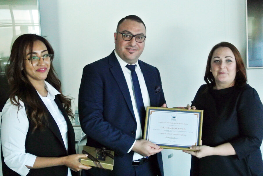 Hanan Abdalla, Dr Hamzeh Awad, Rachael England 