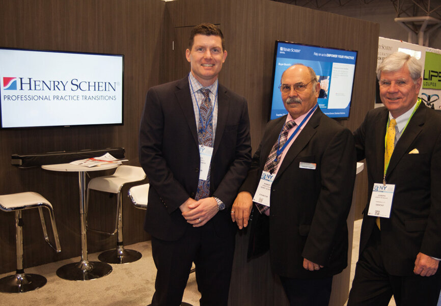 From left: Tyler, Robert and Joseph of Henry Schein Dental. (Photo: Jahmel Charles, Dental Tribune America)