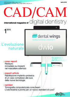 CAD/CAM Italy No. 1, 2015 CAD/CAM Italy No. 1, 2015