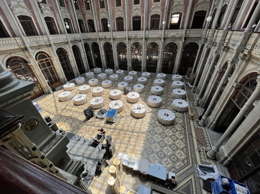 Set up per la cena di gala.