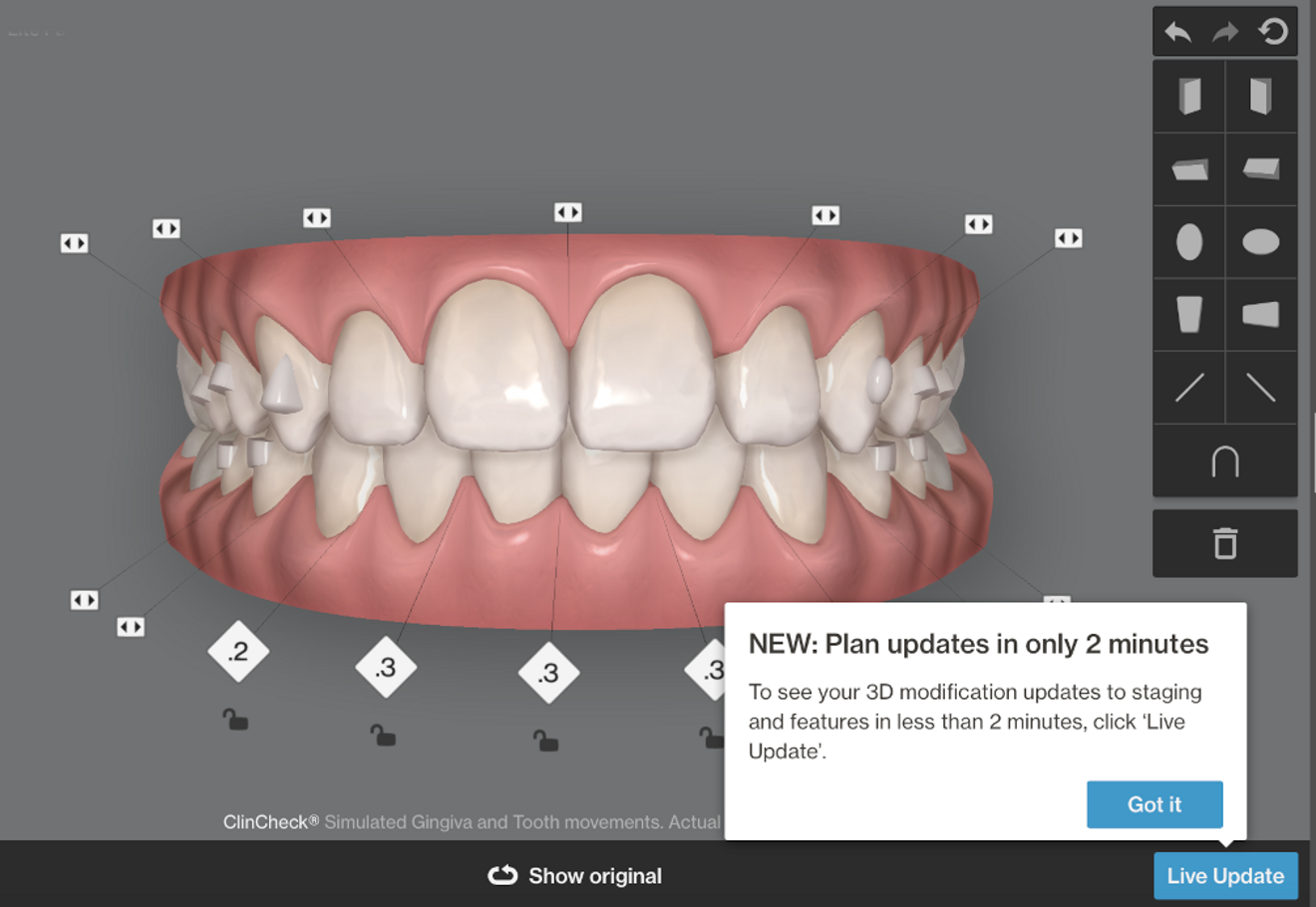 Fig. 6: Live update allows real-time modification and case approval.