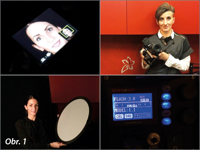 Obr. 1: Fotografování – fotoaparát: Nikon D7000; blesk: Nikon R1C1; studiový blesk: Mikrosat Digital 5R.