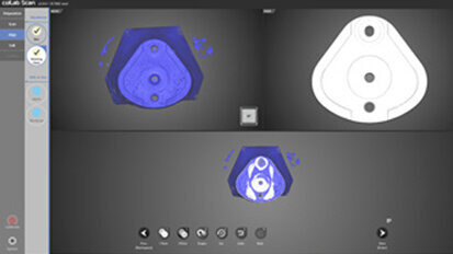 Alignment to virtual mounting plate identica t500 medit