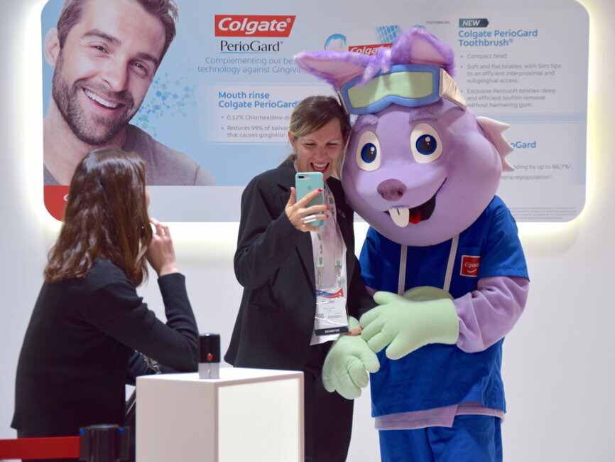 Colgate booth at the FDI World Dental Congress (Photograph: Monique Mehler, Dental Tribune International)