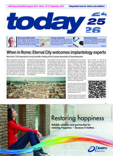 today EAO Congress Rome Sept. 25, 2014 today EAO Congress Rome Sept. 25, 2014